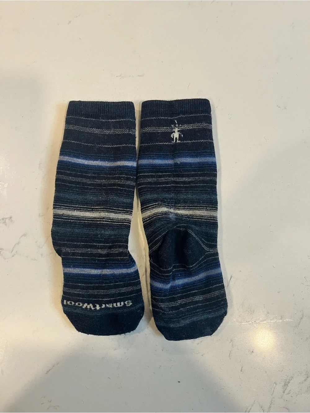 Smartwool Kids Navy Striped Low-Cut Socks